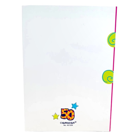 Vintage Y2K 2000s 50th Birthday Party Invitations Black Pink Sequins Plus Eraser - Picture 13 of 15